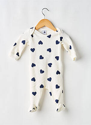 Pyjama manches longues blanc PETIT BATEAU enfant