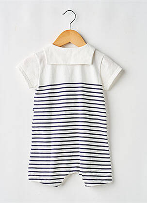 Combishort coupe droite manches courtes blanc PETIT BATEAU garçon