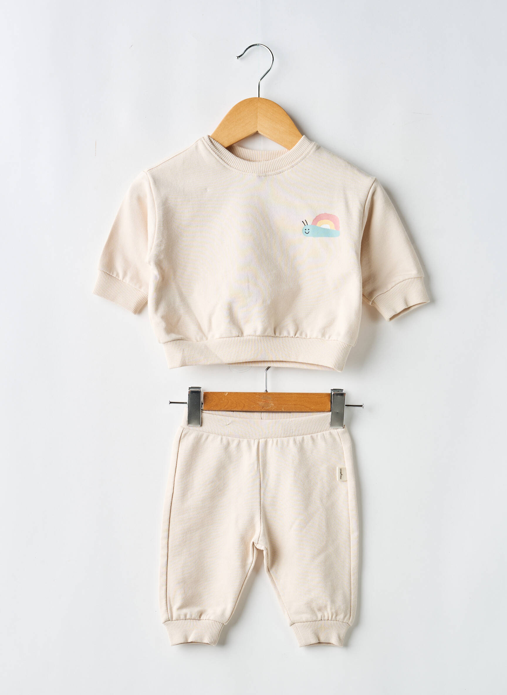 Ensemble de sport taille élastique beige MAYORAL fille