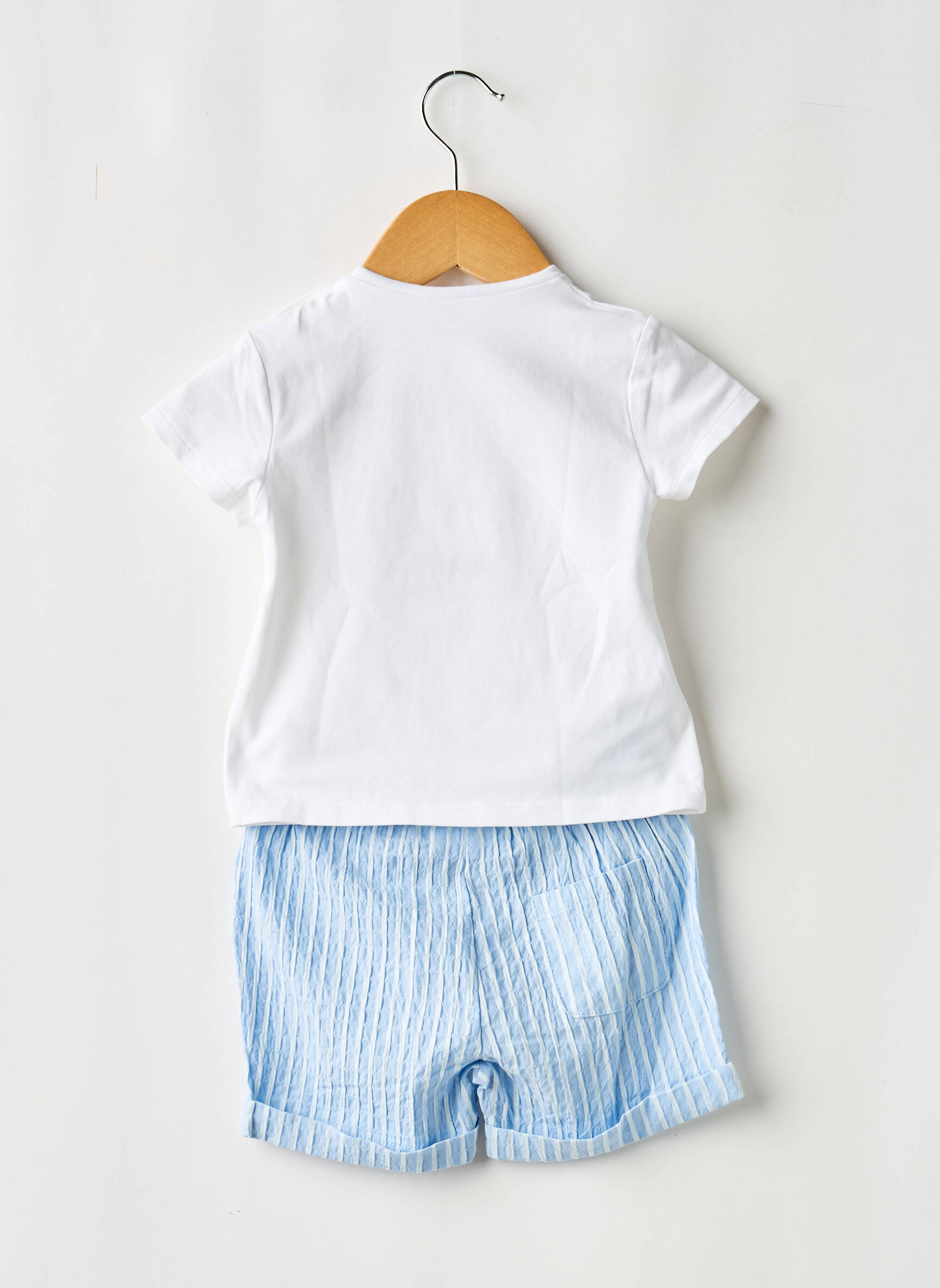 Ensemble short broderie bleu MAYORAL garçon