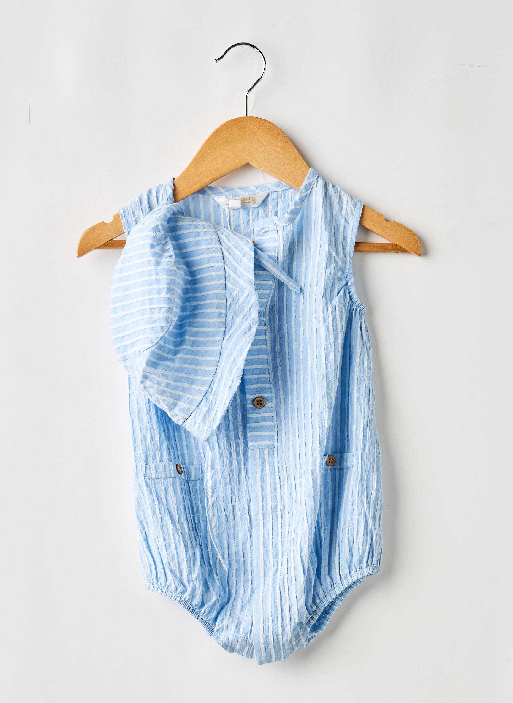 Barboteuse col rond bleu MAYORAL enfant