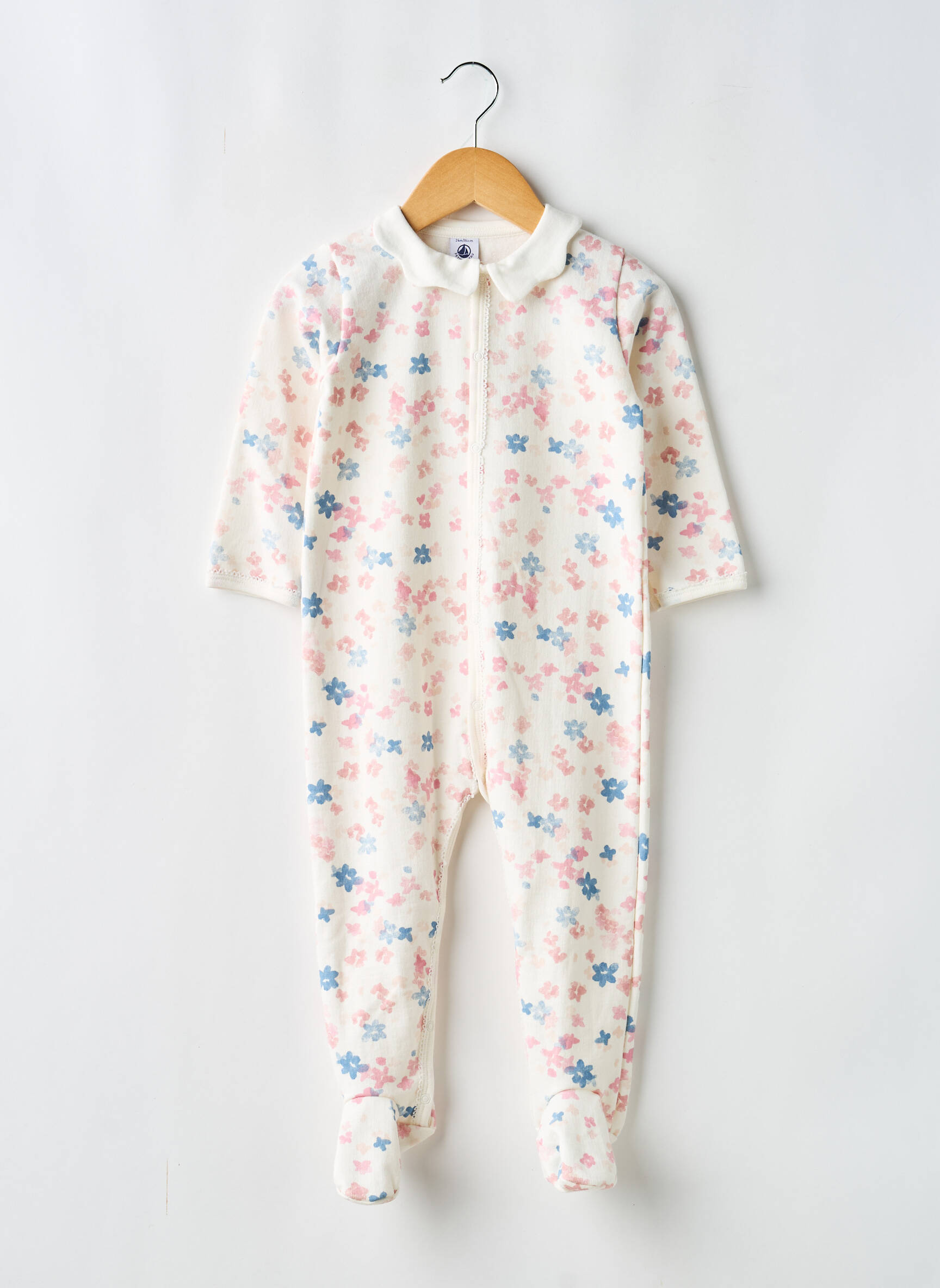 Pyjama col claudine beige PETIT BATEAU fille