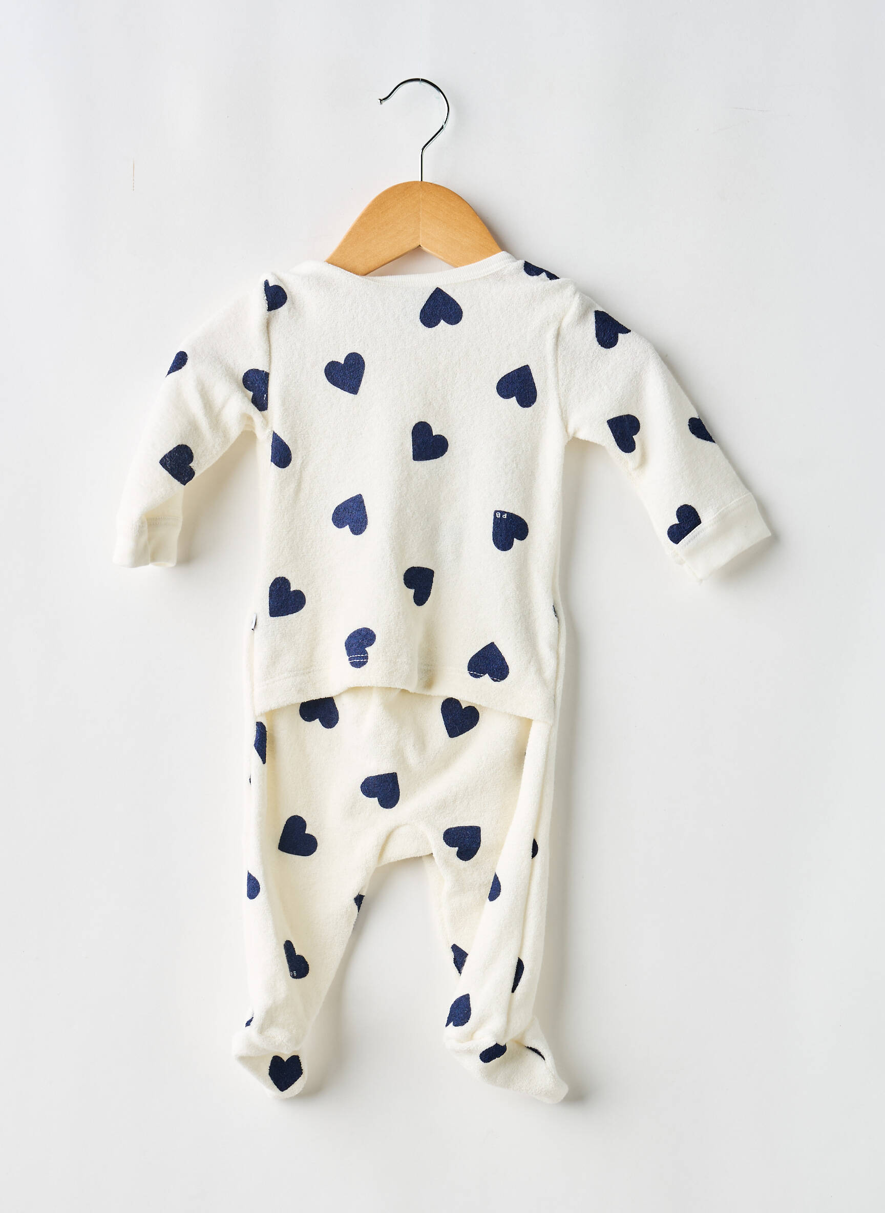Pyjama manches longues blanc PETIT BATEAU enfant