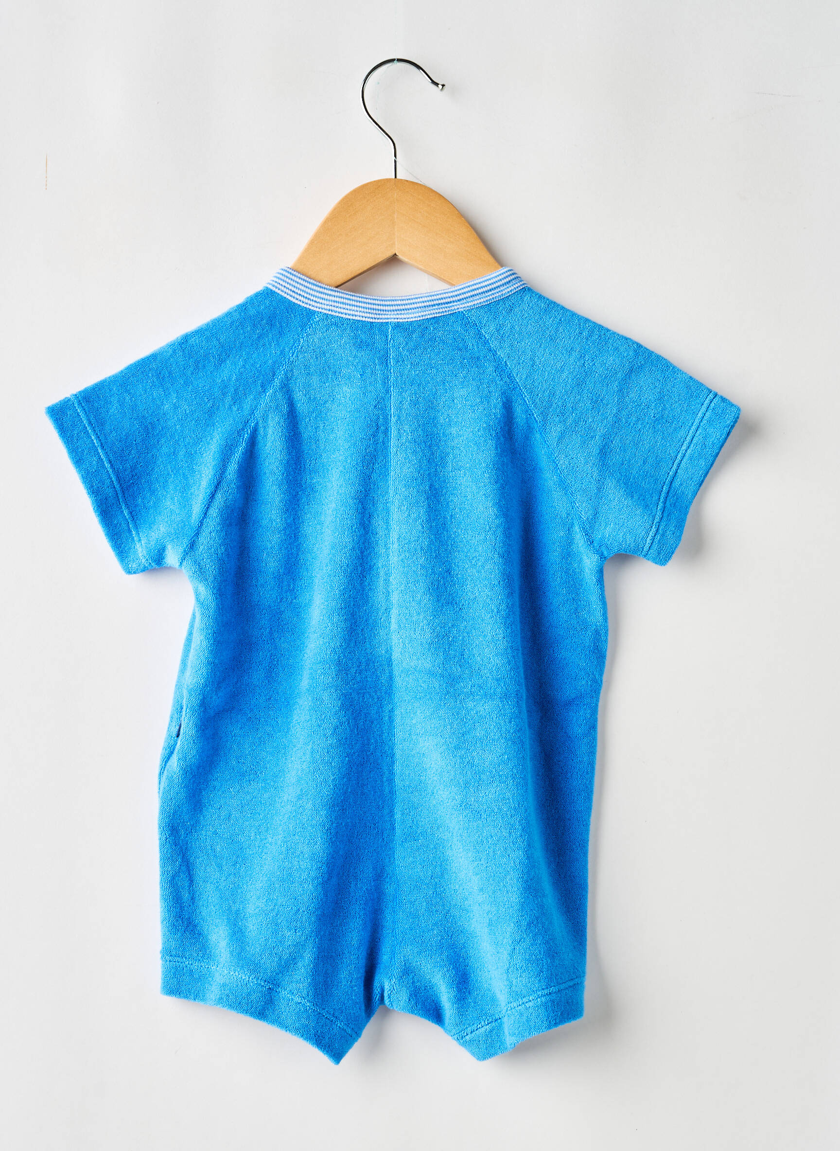 Combishort coupe droite manches courtes bleu PETIT BATEAU garçon