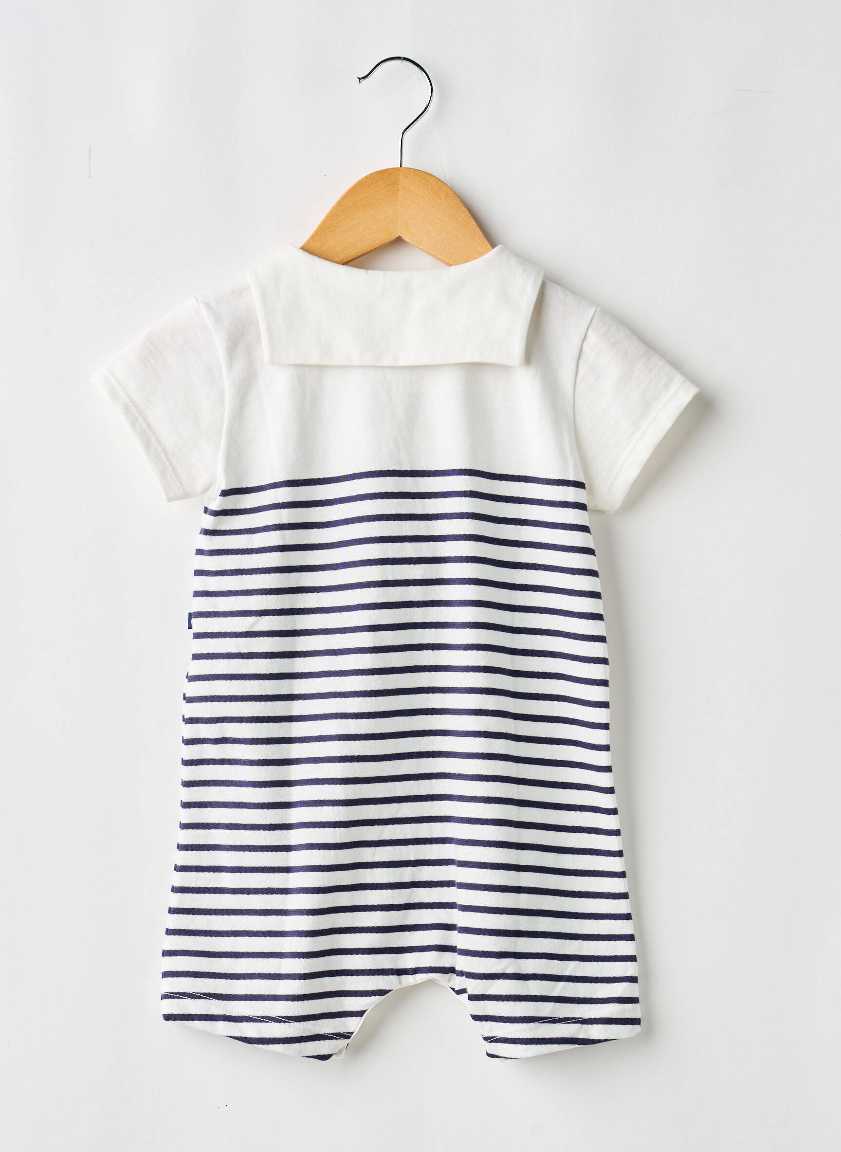 Combishort coupe droite manches courtes blanc PETIT BATEAU garçon