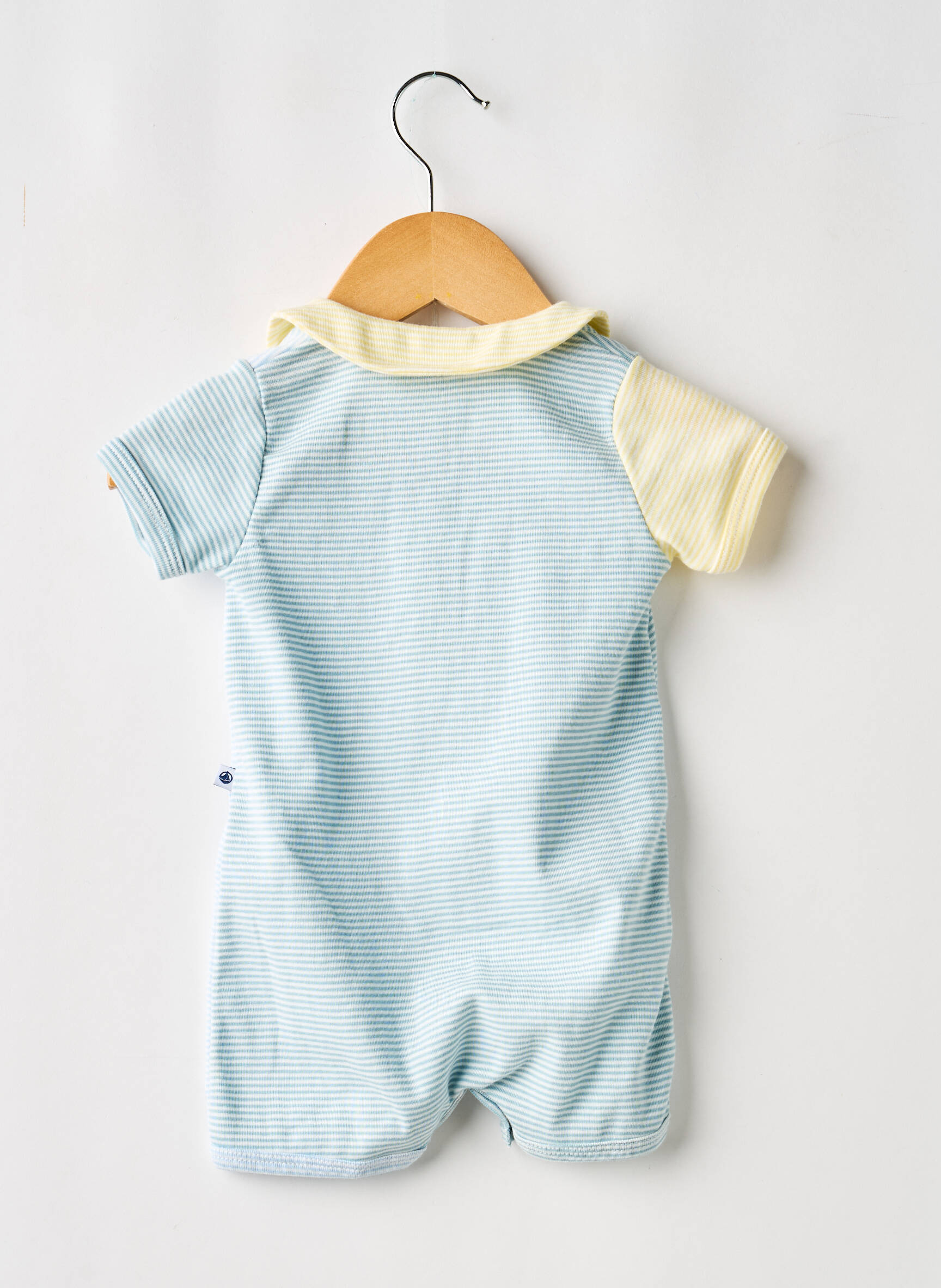 Combishort coupe droite manches courtes bleu PETIT BATEAU garçon