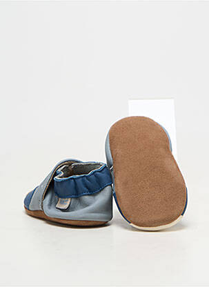 Chaussons/pantoufles matière lisse bout rond bleu ROBEEZ garçon