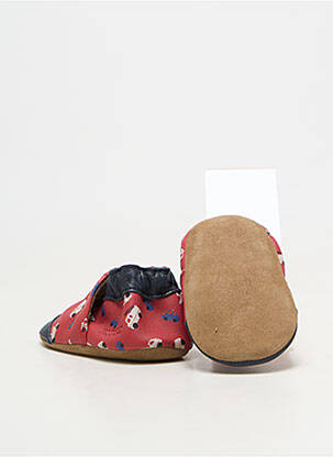 Chaussons/pantoufles matière lisse bout rond rouge ROBEEZ garçon