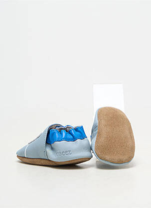 Chaussons/pantoufles matière lisse bout rond bleu ROBEEZ garçon