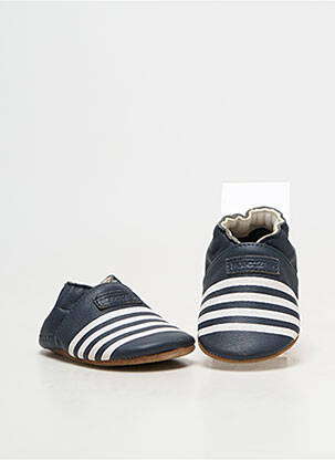 Chaussons/pantoufles matière lisse bout rond bleu ROBEEZ garçon