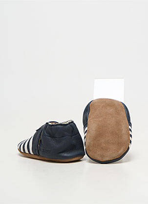 Chaussons/pantoufles matière lisse bout rond bleu ROBEEZ garçon