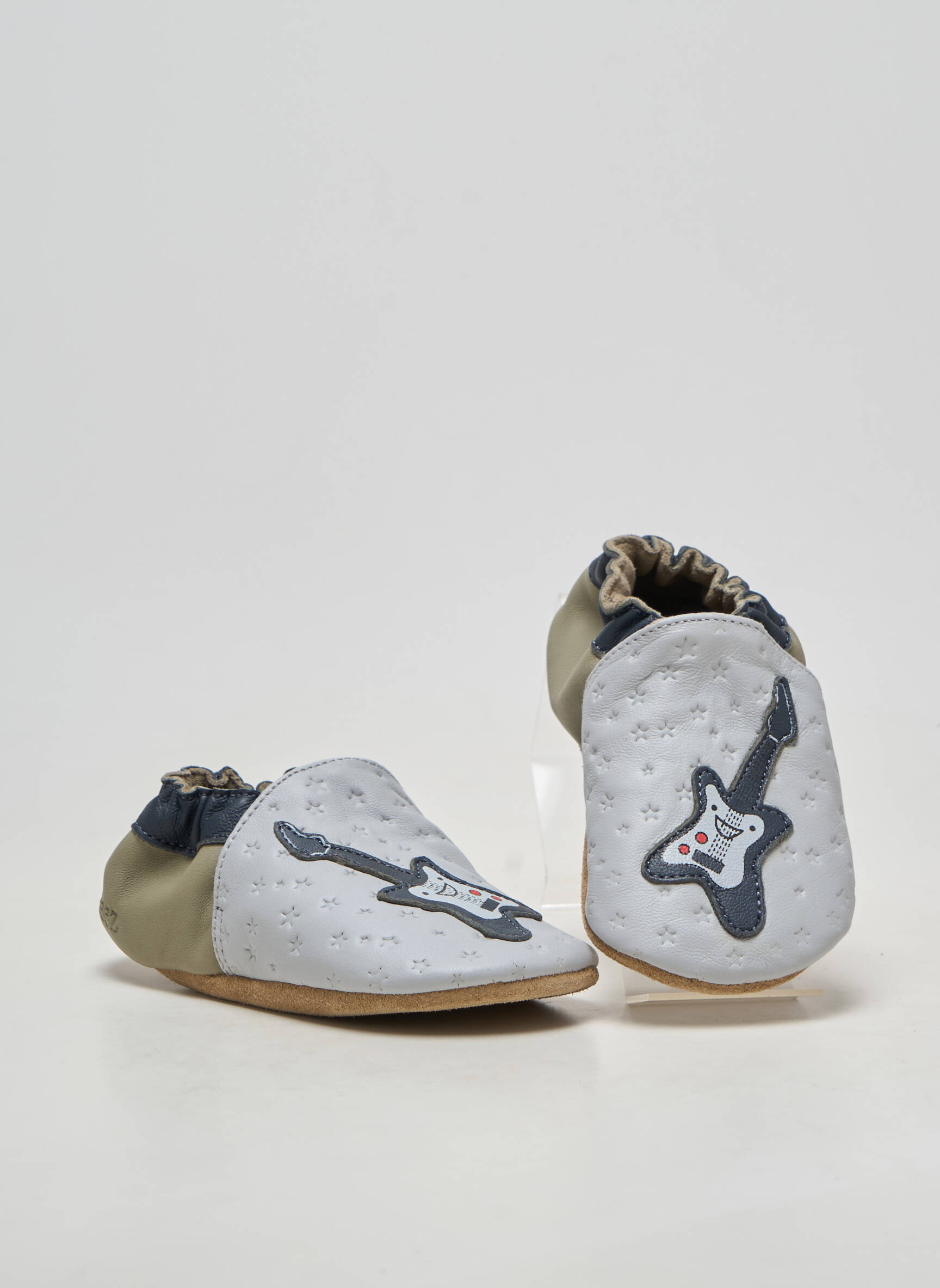 Chaussons/pantoufles matière lisse bout rond bleu ROBEEZ garçon
