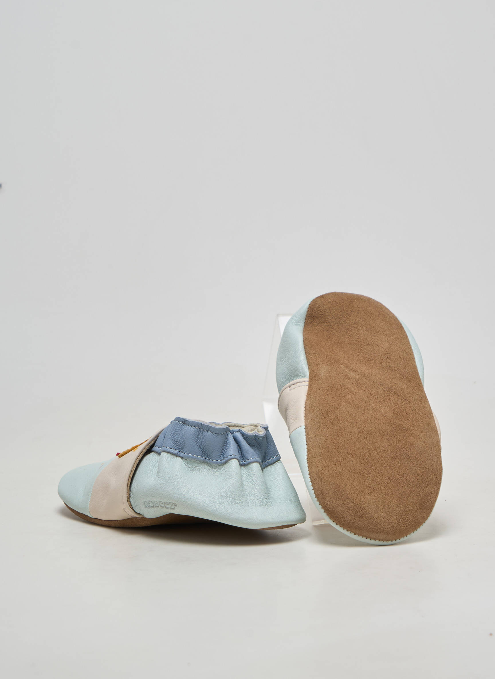 Chaussons/pantoufles matière lisse bout rond bleu ROBEEZ garçon