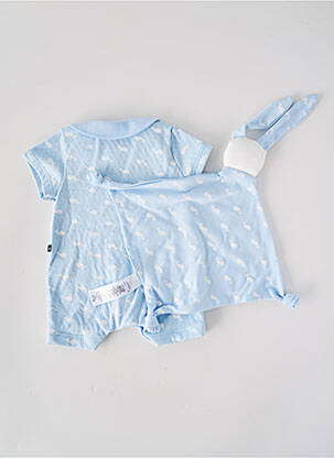 Combishort imprimé fantaisie manches courtes noir PETIT BATEAU garçon