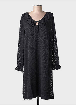 Robe mi-longue manches longues manches longues noir CREAM femme