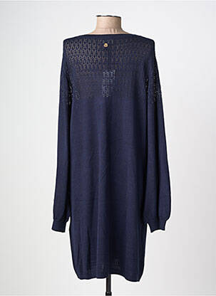 Robe mi-longue manches longues manches longues bleu LOLA ESPELETA femme