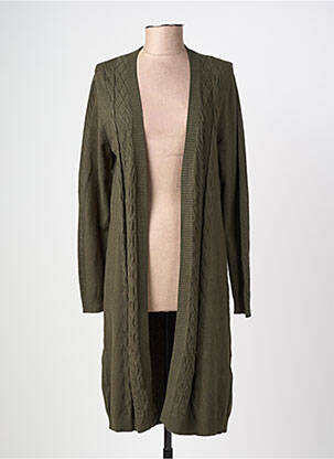 Gilet manches longues manches longues vert CREAM femme