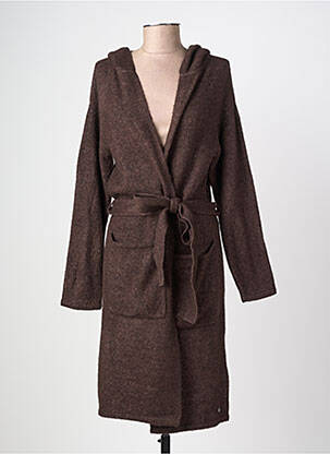 Gilet manches longues coupe cintrée marron CREAM femme