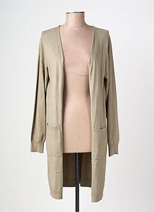 Gilet manches longues manches longues vert CREAM femme