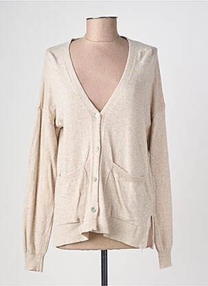 Gilet manches longues fermeture boutonnée sur le devant beige LOLA ESPELETA femme