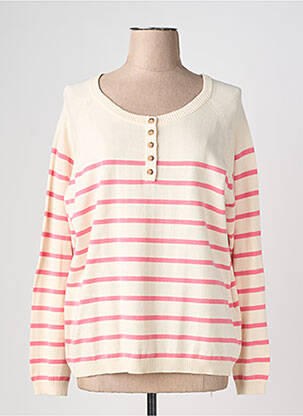 Pull resserrée sur le bas manches longues rose CREAM femme