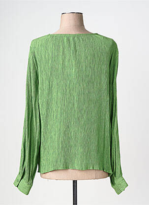 Blouse poignets boutonnés avec fente manches longues vert CREAM femme