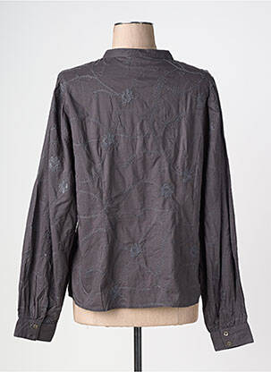 Chemisier coupe droite manches longues gris CREAM femme