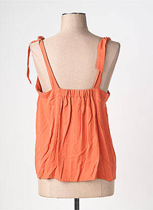 Top col carré fines bretelles orange LOLA ESPELETA femme