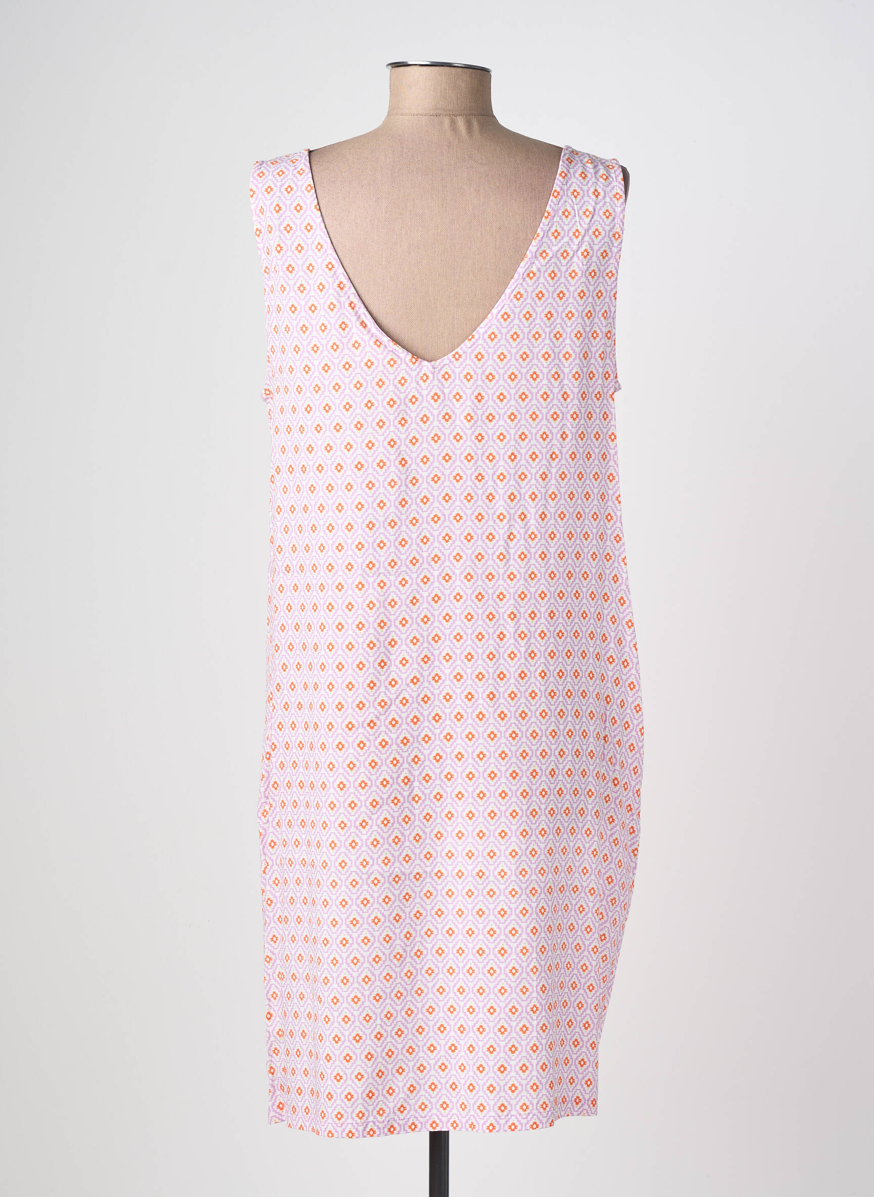 Robe mi-longue sans manche sans manche violet CREAM femme