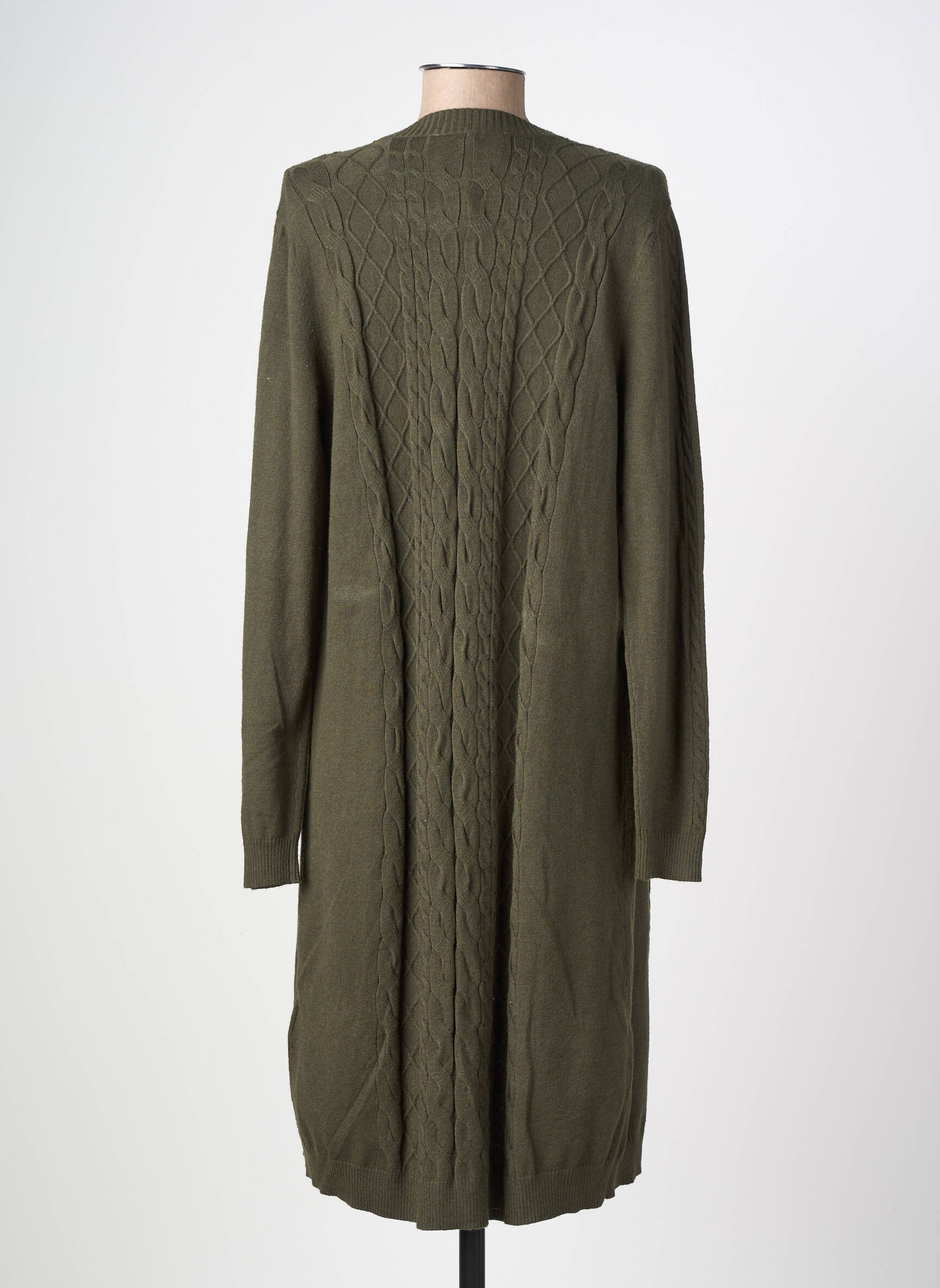 Gilet manches longues manches longues vert CREAM femme