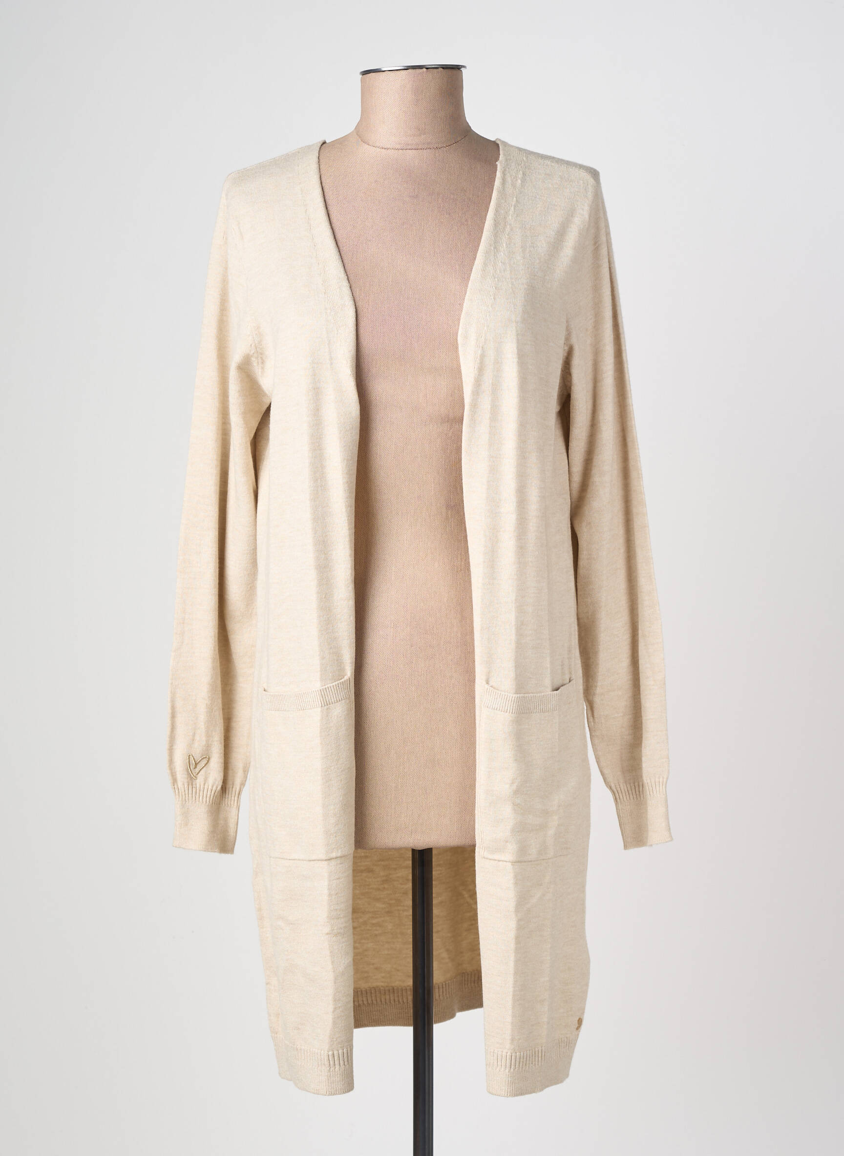 Gilet manches longues manches longues beige CREAM femme