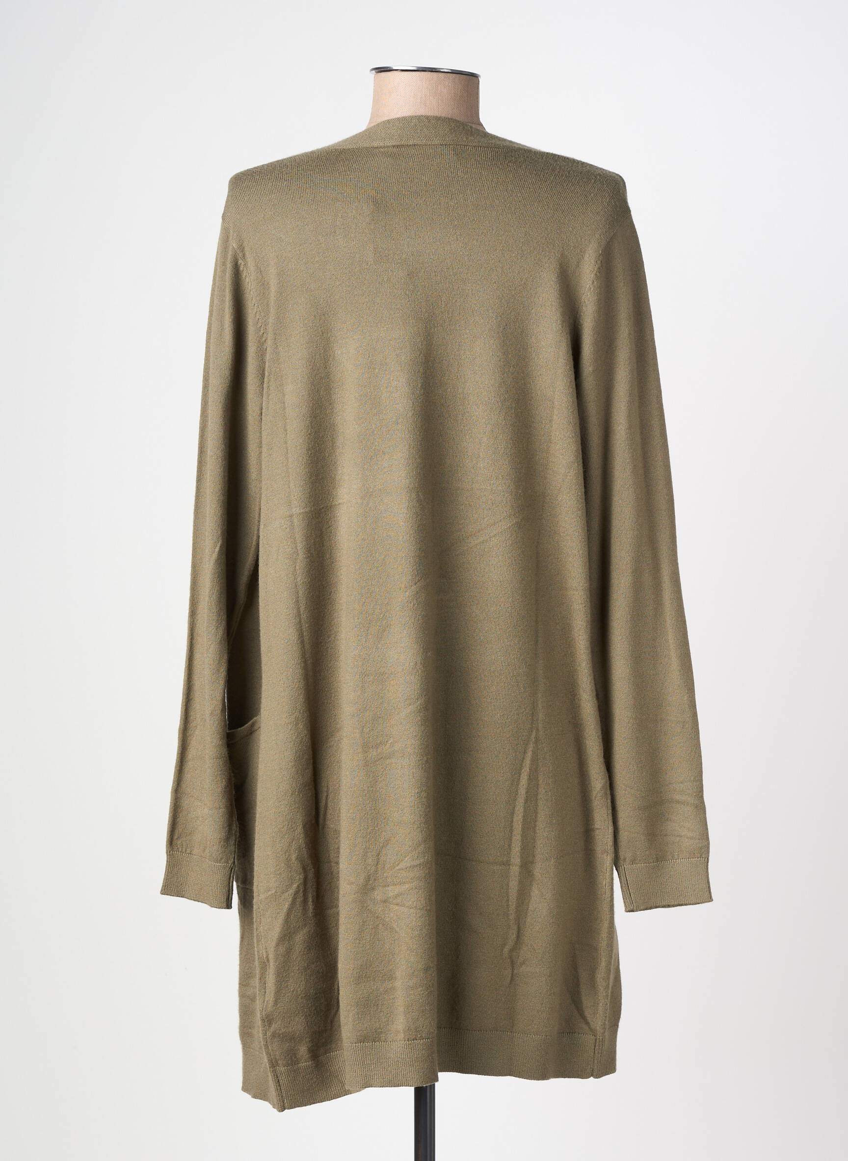 Gilet manches longues manches longues vert CREAM femme