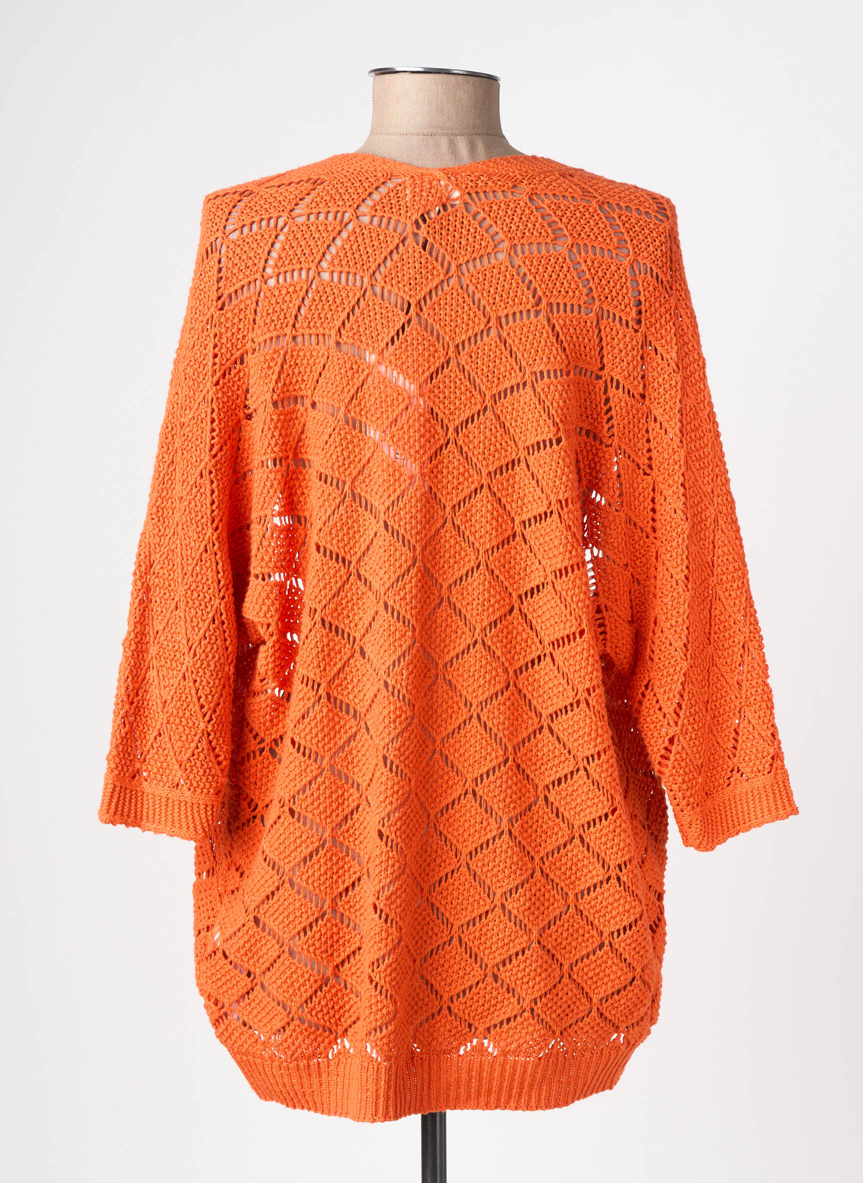 Gilet manches longues manches 3/4 orange LOLA ESPELETA femme