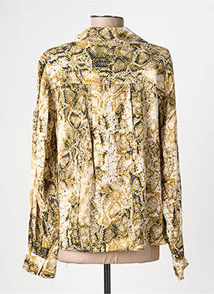 Chemisier tissage crêpe manches longues marron CREAM femme