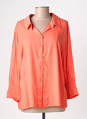 Chemisier coupe fluide manches longues orange CREAM femme