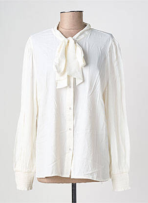 Chemisier coupe fluide manches longues blanc CREAM femme
