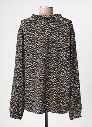 Blouse imprimé fantaisie manches longues noir LOSAN femme