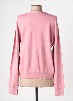 Gilet manches longues fermeture boutonnée sur le devant rose LOSAN femme