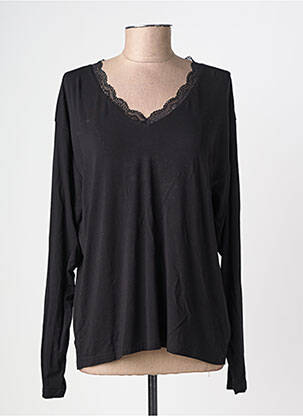 Top manches longues manches longues noir LOSAN femme