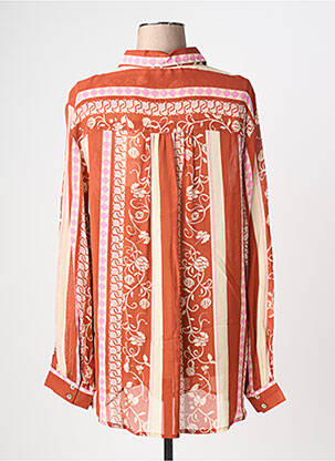 Chemisier tissage crêpe manches longues rouge CREAM femme