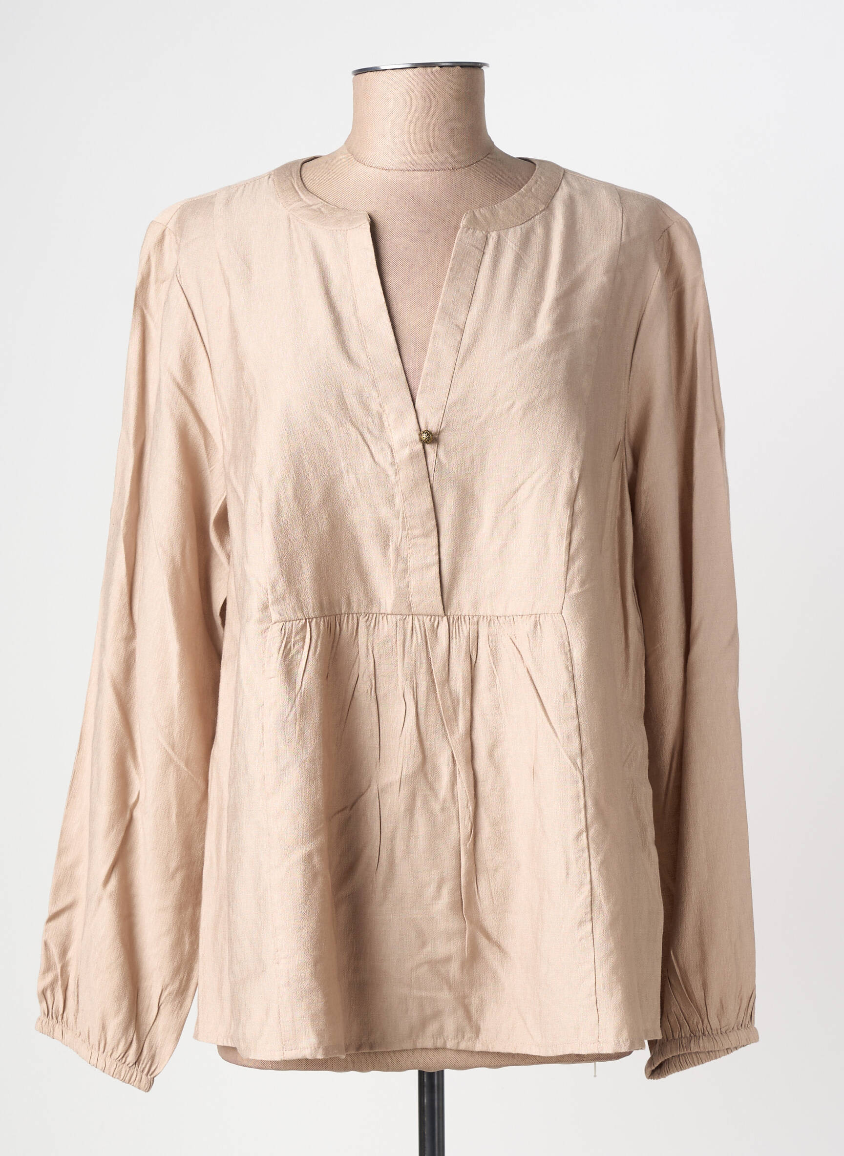 Blouse manches longues manches longues beige CREAM femme