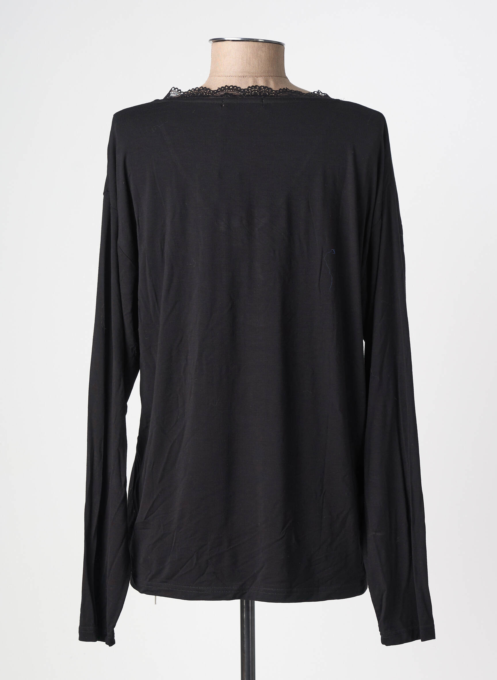 Top manches longues manches longues noir LOSAN femme