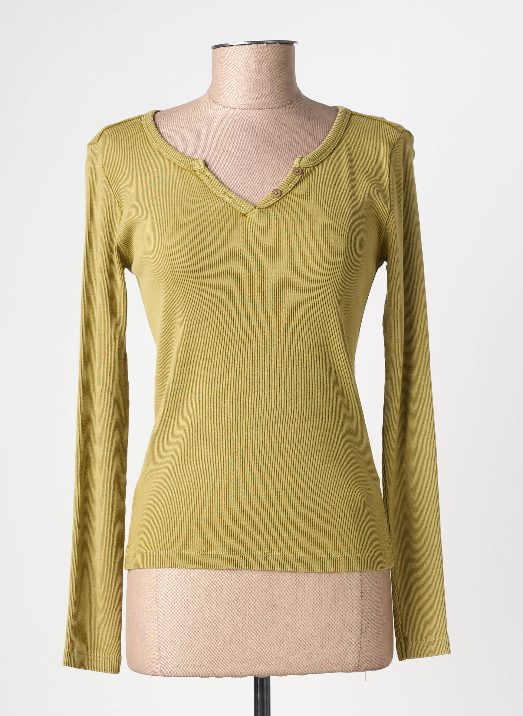 Top manches longues manches longues vert CREAM femme