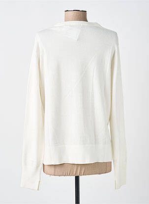 Pull coupe droite manches longues blanc LOSAN femme