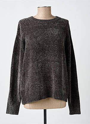 Pull resserrée sur le bas manches longues gris LOSAN femme