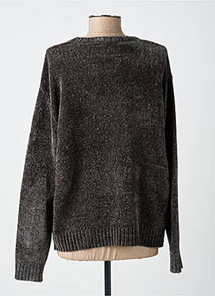 Pull resserrée sur le bas manches longues gris LOSAN femme