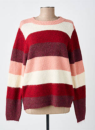 Pull coupe droite manches longues rouge SOYACONCEPT femme