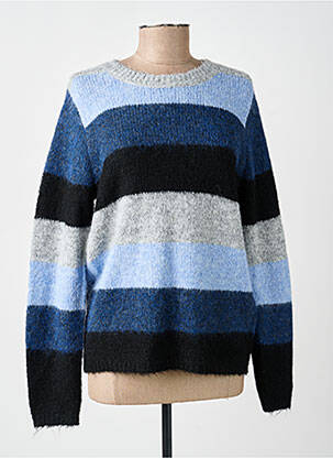 Pull coupe droite manches longues bleu SOYACONCEPT femme