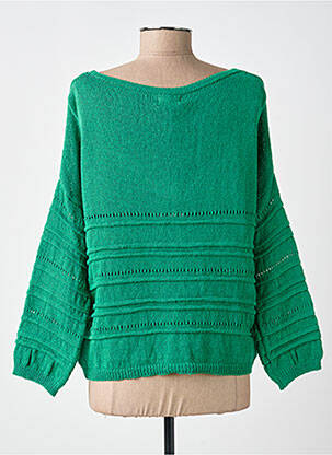 Pull col bateau manches longues vert LOLA ESPELETA femme