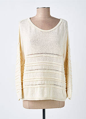 Pull col bateau manches longues beige LOLA ESPELETA femme
